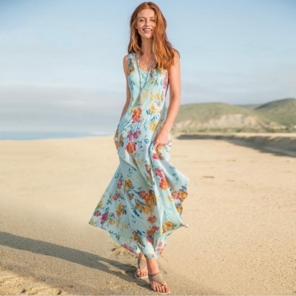 Sundance Dresses & Skirts - Sundance Neroli Maxi Dress Small Rayon Summer Floral Boho Cottagecore Bloomcore